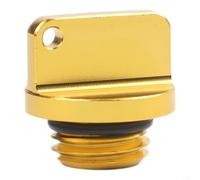 Aluminum Engine Oil Cap Screw Motorcycle Filler Replacement Part - Wear Resistant Direct Install for Various Models(Yellow)