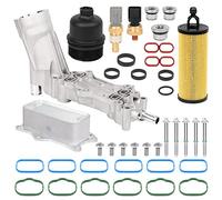 Aluminum Engine Oil Cooler and Oil Filter Housing Adapter Assembly 926-876 Fit for 3.6L 2011-2016 Dodge Charger Chrysler 200 300 Jeep Grand Cherokee Wrangler Ram ProMaster 6cyl | 5184304AE 68105583AF
