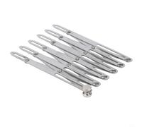 Aluminum Expanding Sewing Gauge 6-24 Inch Flexible Ruler | Buttonhole Spacing Pleats Drapery Woodworking Precise Measurement Tool Silver Long Version 8 Heads(Short 8-head)