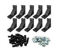 Aluminum Extrusion Corner Bracket Kit, Extruded Hardware, Heavy 2020 L Brackets With 20 Series Connectors(Black,4sets with bolt nut)