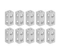 Aluminum Extrusion L Shaped Beam, Lightweight Square Beam with M4 Threaded Ends and 4 - Side Linear 8mm/4mm Through Holes, for DIY Robotics, Engineering Frames and Modular (3106-0002-0016)
