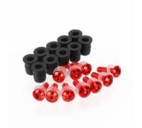 Aluminum Fastener Motorcycle Windshield Bolts Kit For Kawasaki For Z125 For Pro For Z250 For Z250SL Windscreen Fastener Fairing Screw Nuts Motobike Fairing Screen Screw Bolt(Red)