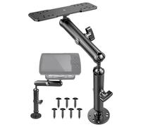 Aluminum Fish Finder Mount with Dual Rod Extended Arm Compatible with Garmin Lowrance Humminbird, Depth Finder Holder Fits for RAM Scotty C Size Marine Electronic Accessories, 1.5In C Size Ball