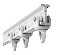 Aluminum Flexible Curtain Rail Track 12 34 96 156 276 355 552 Inch, Bedroom/Bay Windows/Living Room/Patio Room Dividers L U Shape Drapes Rod Poles with Sliding Glider(Ceiling,Length 11FT/3.4M/132IN)