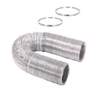 Aluminum Flexible Dryer Ventilation Hose with Stainless Steel Clamps Multiple Sizes 80-300mm Diameter 2-5m Length(4m,170mm)