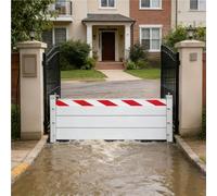 Aluminum Flood Barrier Flood Protection Barrier Water Stopper Flood Barrier Outside Garage Door Garage Door Flood Barrier Kit Flood Water Barrier Wall Removable Temporary Dams(320 * 60cm)