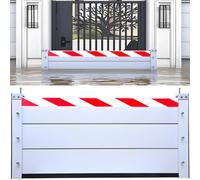 Aluminum Flood Prevention Water Barriers - 256cm Long Detachable Exterior Garage Doors Flood Protection Barrier - Reusable Flood Defence Barriers for Home(256 * 60cm)