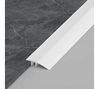 Aluminum Floor Edging Trim Strip for Doorways 2.5PCS 90cm/3ft White Ideal for Thresholds Under 15mm Durable Carpet Transition Strip