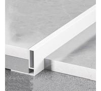 Aluminum Floor Transition Strip, 1m Narrow-gap Filler Strips For Staggered Height Differences Transition Between Tile And Laminate Planks(Porcelain White,7mmx50mmx1m)