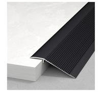 Aluminum Floor Transition Strip - 36" Black Threshold Ramp for 0.4-1.8" HeightEdge Trim Easy Installation Perfect for Home & Office Doorways