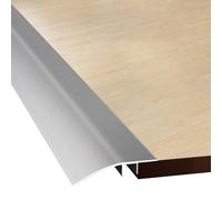 Aluminum Floor Transition Strip, 43mm Wide, 35/47/59 in Long, Door Threshold Ramp, Doorways Edge Reducer for Uneven Floors, Bridge the Height Between 7-15mm(Grey,4.3x150cm)