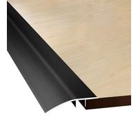 Aluminum Floor Transition Strip, 43mm Wide, 35/47/59 in Long, Door Threshold Ramp, Doorways Edge Reducer for Uneven Floors, Bridge the Height Between 7-15mm(Black,4.3x150cm)