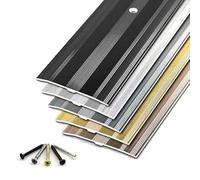 Aluminum Floor Transition Strip 90cm/100cm/120cm/130cm/150cm Long Metal Door Threshold Carpet Trim W/Screw Nails(Silver,125cm/49.2in)