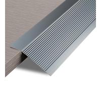 Aluminum Floor Transition Strip Door Bar,Metal Floor Bar for Doorways Threshold Ramp Tile Laminate Planks,Bridge The Height Between 10-35mm(Iron Grey,0.9m × 10cm)