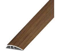 Aluminum Floor Transition Strip, Door Threshold Strips for Doorways, Wood Floor to Tile Transition Edging Trim, Bridge the Height Between 0.8-1.8cm (Dark Brown 4.5cmx90cm(3ft))