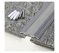 Aluminum Floor Transition Strip Doorways, Carpet Flooring Flat Door Bar Threshold Cover Strip With Anti-slip Groove, W4cm(1.6in), Hidden Screw Holes(Grey)