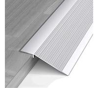 Aluminum Floor Transition Strip for Wood to Carpet/Laminate 10cm Wide Easy-Install Threshold Reducer Bar Perfect Doorway Edge Trim Solution