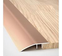 Aluminum Floor Transition Strip, Suitable For Doorways Threshold Ramp Tile Laminate Planks, Bridge The Height Between 5-15mm(Rose gold)