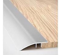 Aluminum Floor Transition Strip, Suitable for Doorways Threshold Ramp Tile Laminate Planks, Bridge The Height Between 5-15mm(Silver)
