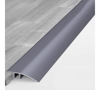 Aluminum Floor Transition Threshold Strip, Bridge The Height Gap Between 0.8 to 3.5cm for Doorway Ramp Tiles Laminate Planks(Iron Gray,4.2cmx0.9m)