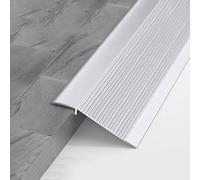 Aluminum Floor Transition Threshold Strip, Bridge The Height Gap Between 0.8 to 3.5cm for Doorway Ramp Tiles Laminate Planks(Silver,10cmx0.9m)