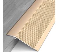 Aluminum Floor Transition Threshold Strip, Bridge The Height Gap Between 0.8 to 3.5cm for Doorway Ramp Tiles Laminate Planks(Titanium Gold,10cmx0.9m)