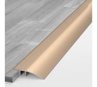 Aluminum Floor Transition Threshold Strip, Bridge The Height Gap Between 0.8 to 3.5cm for Doorway Ramp Tiles Laminate Planks(Titanium Gold,4.2cmx0.9m)