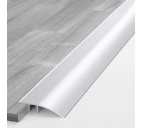 Aluminum Floor Transition Threshold Strip, Bridge The Height Gap Between 0.8 to 3.5cm for Doorway Ramp Tiles Laminate Planks(Silver,4.2cmx0.9m)