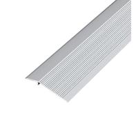 Aluminum Floor Transition Threshold Strip Length 600mm/23.6inch Heavy Duty Metal Anti Slip Gap Cover Door/Carpet/Tile Reducer Suitable for Threshold Height 8-50mm (Silver, 4pcs)