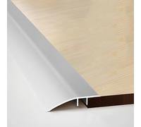 Aluminum Floor Transition Threshold Strip, Threshold Ramp, Smooth Transition for Carpet to Tile, Bridge The Height Gap Between 0.7 to 2.5cm inch for Doorway(Silver,5.2x90cm)