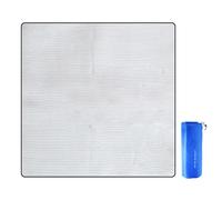 Aluminum Foil Camping Mat - Moisture Proof Ground Sheet, Portable Lightweight Folding Design, 240x240cm Extra Wide Spec, Instant Thermal Barrier, Industrial Quality Finish Solid, For Beach & Picnic