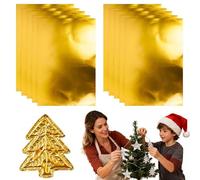 Aluminum Foil Craft, Decorative Embossing Foil Kit for Engraving & Painting, Christmas Ornament Making Kit for Children, Adults Shiny Gold Glitter Effect Craft Accessory (10*Gold)