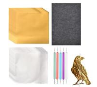 Aluminum Foil Craft - Decorative Foil Embossing Kit - Gold Sliver Color Aluminum Foils Sheets for Embossing Crafting - Embossed Set with Tools and Felt Pad for Card Making Home Decor