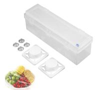 Aluminum Foil Dispenser - Kitchen Wrap Organizer, Cling Film Dispenser | Foil Cutter Slide Refillable Storage Box, Countertop Organizer, Health Protection, Novel Innovation, Adjustable Adaptability