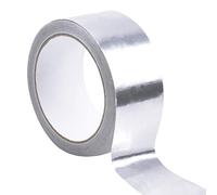 Aluminum Foil Duct Tape Silver Heat Resistant Tape Aluminum Waterproof Butyl Tape Self-Adhesive Exhaust Pipe Insulation Tape Gaffer Tape for Duct Pipe Dryer Sealing Repairing, 50mm x 20m