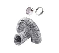 Aluminum Foil Ducting Hose, Range Hood Exhaust Pipe Metal Hose Air Conditioner Hose Reducer(1.5m,120mm)