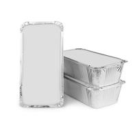 Aluminum Foil Food Storage Containers with Lids Pack of 1000 - No6a, Microwavable Baking Tray, Mini Loaf Pan, Oven Trays - Food Container for Meal Prep, Takeaway, Roasting, and Airfryer Cooking