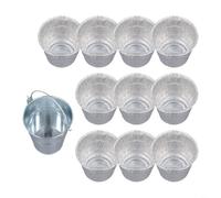 Aluminum Foil Grease Bucket Liner for Pellet Grill - Disposable Drip Tray Compatible with For Traeger & For PitBoss BBQ Grills, 10-Piece Pack, Food-Grade Galvanized