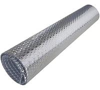 Aluminum Foil，Insulation Foil Insulation Sheets Reflective Roll Solid Metal Building Vapor Barrier Double Bubble Thermal(1x15m)