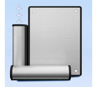 Aluminum Foil Insulation Window Film, Total Blackout Cover, Sun Roof Reflective Film, 8mm Cooling Privacy Window Tint, Anti UV Rv Skylight Insulator, for Sun Room/Bathroom(Black Edge,35x40cm)