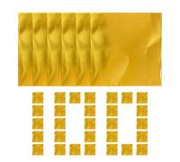 Aluminum Foil Paper - 10x10cm Craft Sheets, Shimmering, Thick Texture with Strong Material and Scratch Resistant Design | Art Paper for Handicrafts Engraving Stamping Scrapbooking Cards Decor