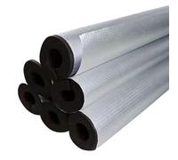 Aluminum Foil Pipe Insulation Foam Tubing, Self Adhesive Aluminum Foil Pipe Insulation for AC Water Solar Pipes Multiple Sizes(ID76mmxT20mmxL95cm)