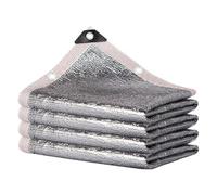 Aluminum Foil Shade Sail 99% UV Block Reflective Sun Shade Cloth Silver 1x2m Anti-Aging Breathable Shading Net for Garden Patio Carport Conservatory Roof,Heat Insulation Outdoor Sunblock Mes