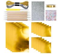 Aluminum Foil Sheets For Crafts - Metal Sheets On Roll Thick Aluminum Foil For Flashing | Silver Shimmer Gold Glitter Effect Craft Accessory: For Project