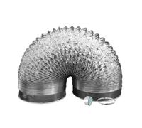 Aluminum Foil Vent Ventilation Ducting, Aluminum Vent Hose for HVAC Systems, Flexible Air Duct for Dryer Venting, Exhaust Pipe(2m,150mm)