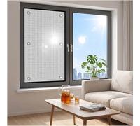 Aluminum Foil Window Film with Suction Cups, Heat Reflective Thermal Insulation Blackout Privacy Tint, Anti UV Sun Blocking Cover for Home Office Bedroom Sliding Glass Door RV(90cm x 150cm)