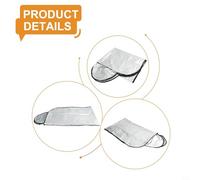 Aluminum Foil Windshield Cover for Cars, SUVs & MPVs - Dual-Layer Sun Shade, Snow & Ice Protector, Frost-Proof, Fire Retardant, 178 x 97 cm (70.1 x