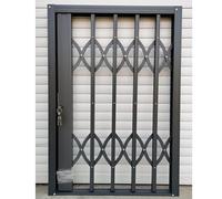Aluminum Foldable Sliding WindowBarsAdjustable 3267 Inch for Outdoor Burglary Prevent Lockable Child & Pet Safe Fence 23.6x27.6in (60x70cm)