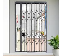 Aluminum Foldable Window Security Grille with Lock - Sl urglar Protection Adjustable Fit 90-210cm Ideal for Break-In Prevention and Home Safety