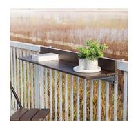 Aluminum Folding Balcony Bar Table for Railings - Space-Saving Outdoor Drink Table (L120*W27cm) - Ideal Patio Accessory for Garden Deck or Terrace